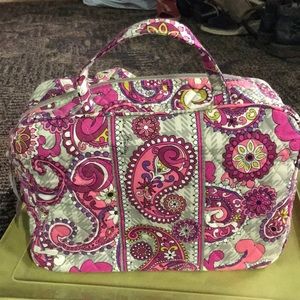 Lined Vera Bradley bag in paisley meets plaid